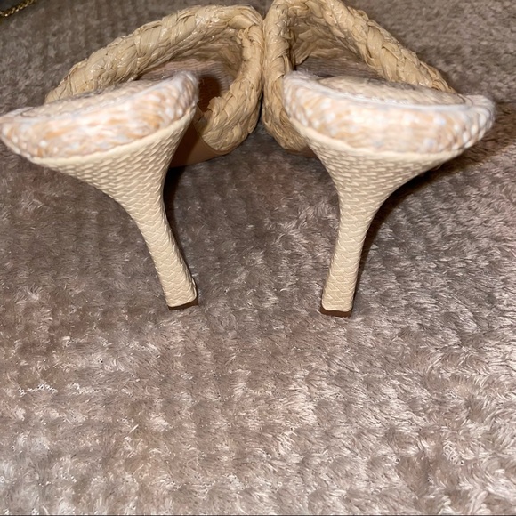 Cape Robbin  woven straw slide high heel sandals - Picture 10 of 12